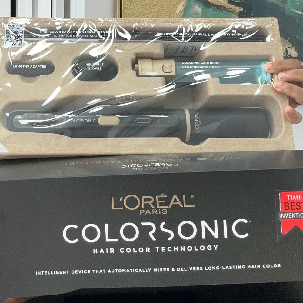 L'Oreal Colorsonic Hair Color Device - Black and Gold Accents